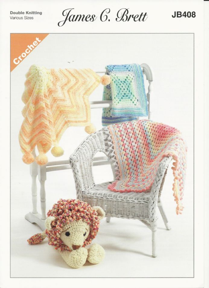 James C Brett Babies Crochet Blanket JB408 - Click Image to Close